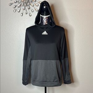 Adidas Black and Gray Performance Sweaters with Moisture-Wicking Fabric